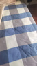 云瑾100%纯棉床单单件学生宿舍单人被单全棉斜纹格子 夏日速写蓝 180cm*220cm 适用于1.5米床 实拍图