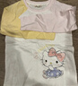 戴维贝拉（DAVE＆BELLA）【Hello·Kitty联名】童装儿童t恤女童长袖上衣洋气宝宝打底衫 米白 80 cm（建议身高73-80cm） 实拍图