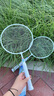 特步儿童羽毛球拍双拍超轻铁合金3-12岁幼儿园初学者亲子礼物训练套装 双拍【极光绿】赠8尼龙球 实拍图