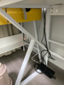 甄严选电脑桌台式电竞桌椅套装组合桌子办公家用桌学习桌书房书桌写字桌 【白架+白碳纤纹面】单桌120*60 实拍图
