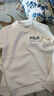 FILA斐乐官方卫衣男子针织长袖套头衫秋冬季简约休闲圆领健身运动上衣 铅粉白-IV S 165/88A 实拍图