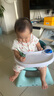 儿童叫叫椅宝宝婴儿吃饭便携餐椅家用板凳靠背防摔防滑椅卡通餐桌 洛克绿 实拍图