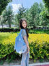 卡汐沐 书包初中女生高中生ins小众2025新款背包大学生双肩包女旅行轻便 蓝色【带长腿毛球挂件】 实拍图