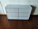 惠寻【包安装】实木斗柜卧室家用客厅五斗柜简约多层抽屉收纳柜子落地 落地白色三斗柜60*40*73cm 实拍图