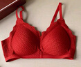 猫人（MiiOW）【礼盒装】本命年红色内衣套装女红内裤袜子女士内衣女无钢圈文胸 实拍图