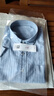 凡客诚品vancl休闲短袖衬衫男 牛津纺 领尖扣 短袖 男款 天蓝白铅笔条 S 实拍图