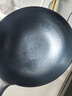 韦大锤手工铁锅家用炒锅炒菜锅传统老式无涂层不粘锅厨师大炒勺锅具 锤打鱼鳞款32cm 木盖+勺+铲+刷 32cm 实拍图