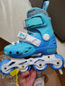 乐秀（ROADSHOW）轮滑鞋儿童溜冰滑冰鞋可调男女童专业轮滑鞋6-12岁初学RX1S滑轮鞋 【锁轮款】蓝色R8套装送礼包 S 小码(28-31适合2-5岁) 实拍图