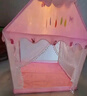 蒂米妮儿童帐篷室内游戏屋小房子城堡公主屋睡觉过家家玩具蚊帐生日礼物 粉色帐篷【PVC杆】 帐篷+彩灯+云朵+蝴蝶 实拍图