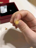 周六福5G工艺黄金耳钉女浪漫仙雪足金耳饰计价A0912072 约0.97g 一对 实拍图
