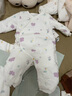 童泰婴儿衣服新生儿连体衣秋冬季夹棉保暖宝宝衣服纯棉蝴蝶哈衣2件装 绿色森林 66cm 实拍图