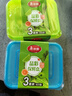美丽雅 一次性饭盒方形600ml*3套 打包野餐碗加厚带盖保鲜可微波可重复 实拍图