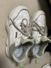 回力（Warrior）官方运动鞋女鞋夏季网面跑步鞋老爹鞋休闲小白鞋子女 白绿 35 实拍图