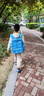 乐同书包人体工学儿童护脊减负减压书包 小学生双肩简约轻便分层 中童4-6年级 | 蔚蓝色 实拍图