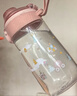 FGA富光儿童塑料水杯tritan学生便携提手运动卡通喝水杯子粉色480ml 实拍图