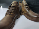 意尔康真皮马丁靴男秋冬新品雪地靴英伦休闲皮靴百搭潮流工装加绒棉鞋男 E54301699咖啡/浅棕 41 实拍图