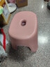 椅子奶油风家用小凳子加厚塑料凳可叠放耐用儿童凳学生寝室矮凳 樱花粉1个 实拍图