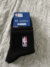 NBA袜子男士秋冬休闲运动袜吸汗黑色精梳棉袜刺绣训练跑步篮球袜3双 实拍图