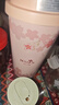 富光拾喜（FUGURNG BESTJOY）保温杯咖啡杯男女士陶瓷内胆随行杯学生吸管水杯子 粉樱花520ml 实拍图