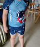佑游儿童泳衣男童游泳衣分体泳裤男孩速干温泉泳衣六件套32038蓝色3XL 实拍图