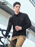 鸿星尔克长袖T恤男秋季新品立领吸湿排汗运动功能半开襟针织衫打底上衣 实拍图