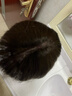 瑞贝卡（Rebecca）假发女100%真人发丝遮白发假发片增加发量空气刘海隐形头顶补发片 空气刘海 深棕色 25cm 机制工艺 实拍图