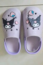 猪爸爸儿童拖鞋女童6-12岁夏季家居室内女宝宝洗澡防滑三丽鸥洞洞鞋紫20 实拍图