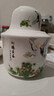 家郎羊脂玉瓷温酒器烫酒壶中式家用酒具套装黄酒热酒壶白酒杯二两装 松鹤长春二两（3件套） 实拍图
