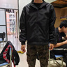 主意范（ZHUYIFAN）夹克男三防飞行秋冬加绒加厚整套立领棒球服外套短款工装冲锋衣潮 黑色夹克 L 110-130斤 实拍图