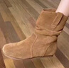 星期六短靴女平底复古休闲显瘦时尚堆堆靴2025秋季新款 棕色 37 (235mm) 标准码 实拍图