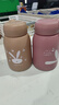 【京东物流送货上门】萌萌兔卡通水杯女牛奶玻璃杯创意便携杯子 粉色+咖色 330ml 2只 实拍图