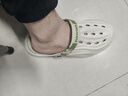 洞洞鞋男2026夏季新款外穿运动防滑厚底开车户外海边沙滩椰子凉拖 薄荷绿 44 实拍图