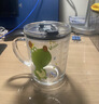 舒齐儿童牛奶杯带刻度硅胶吸管玻璃水杯宝宝冲泡奶粉杯带把手独角兽款 实拍图