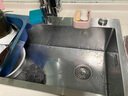 松派厨房水槽304不锈钢水槽双改大单槽水池盆洗菜盆台下盆洗碗槽 右排0涂层+台控下水+抽拉龙头 780*430mm【国标SUS304假一赔十】 实拍图