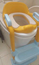 世纪宝贝（babyhood）儿童马桶辅助器 宝宝阶梯架坐便圈扶手架座便器 PU软坐垫 天空蓝 实拍图