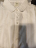 多妙屋女童白衬衫春秋儿童衬衣纯棉小学生校服大童上衣 3673白色  150 实拍图
