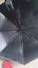 天堂 加大雨伞三折 晴雨两用商务伞经典格纹10骨大雨伞男女 藏青 实拍图