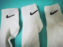 耐克(NIKE)袜子男子 速干透气篮球袜 短袜三双装SX7677-100白XL 实拍图