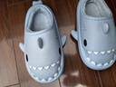 LATE TIME儿童棉拖鞋秋冬女童室内静音防水防滑棉拖鞋家居亲子宝宝鲨鱼棉鞋 雾霾蓝 内长19cm 【190】适合脚长约18cm 实拍图