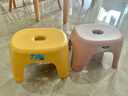 椅子奶油风家用小凳子加厚塑料凳可叠放耐用儿童凳学生寝室矮凳 柠檬黄1个+樱花粉1个 实拍图
