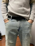 法国COW皮带 男士无牙自动扣牛皮礼盒腰带简约青年商务休闲新款板扣裤带 C-666 D款 实拍图