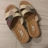 回力妈妈凉拖中老年女鞋2025新款夏季外穿软底老人真皮拖鞋0680米色37 实拍图