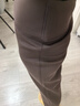 SIINSIIN【专享】阔腿裤女2024加绒裤子垂感休闲简约直筒裤黑色高腰收腹裤 【暖皮常规款】显瘦黑 加绒 M 【100-120斤】 实拍图