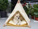 POPOCOLA猫窝冬季保暖帐篷式宠物狗屋猫咪猫床房子室内狗狗窝 宠物木棍帐篷45*40【15斤以内】 实拍图