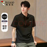 啄木鸟（TUCANO）短袖T恤男夏季时尚百搭polo打底衫舒适透气上衣男装 黑色 3XL 实拍图