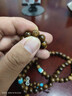 黑花梨沉香木檀木佛珠108念珠仿绿松石隔珠木质手链总批发 黑花梨隔珠08mm*108颗 实拍图
