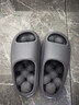 果洛菲浴室漏水拖鞋夏季室内洗澡防滑踩屎感镂空按摩拖鞋 灰色 42-43  实拍图