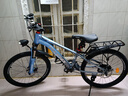凤凰山地自行车男女变速山地车碟刹青少年儿童自行车学生单车 星际 蓝灰【变速】后座+LED灯+辐条轮 22寸【适合130-170cm】 实拍图