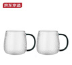 京东京造 玻璃杯 耐热泡茶水杯子锤纹凉水咖啡杯300ml*2 实拍图