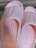 洁丽雅拖鞋女夏季室内家居家用浴室洗澡防滑防臭EVA情侣静音凉拖鞋男夏 粉色【热卖款】 38-39 （适合37-38码） 实拍图